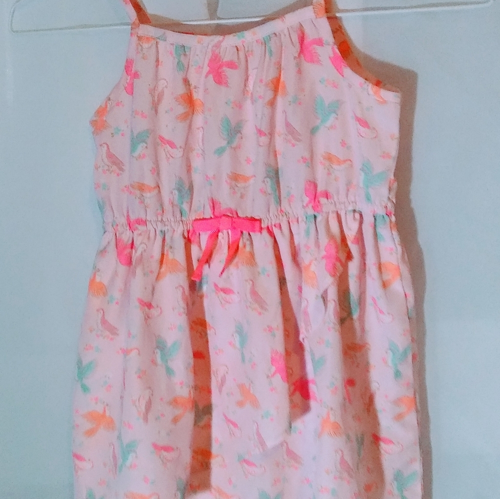 Cherokee girls pink dress with birds